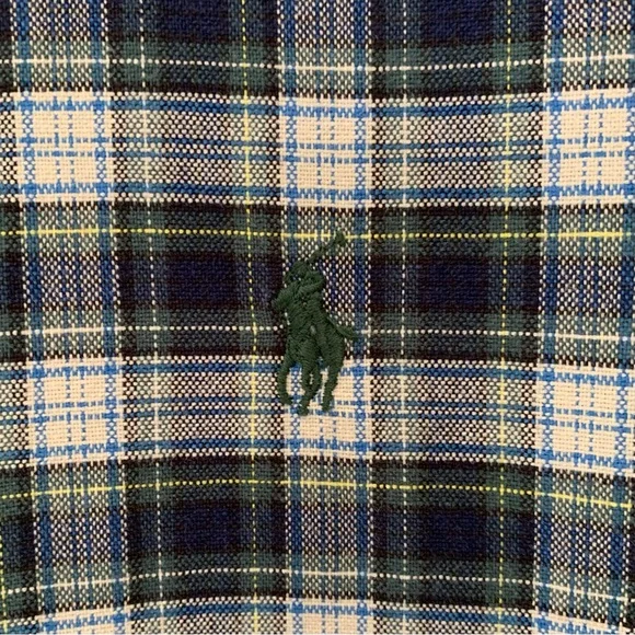 Ralph Lauren Navy Plaid Classic Fit Oxford Shirt - Picture 4 of 8